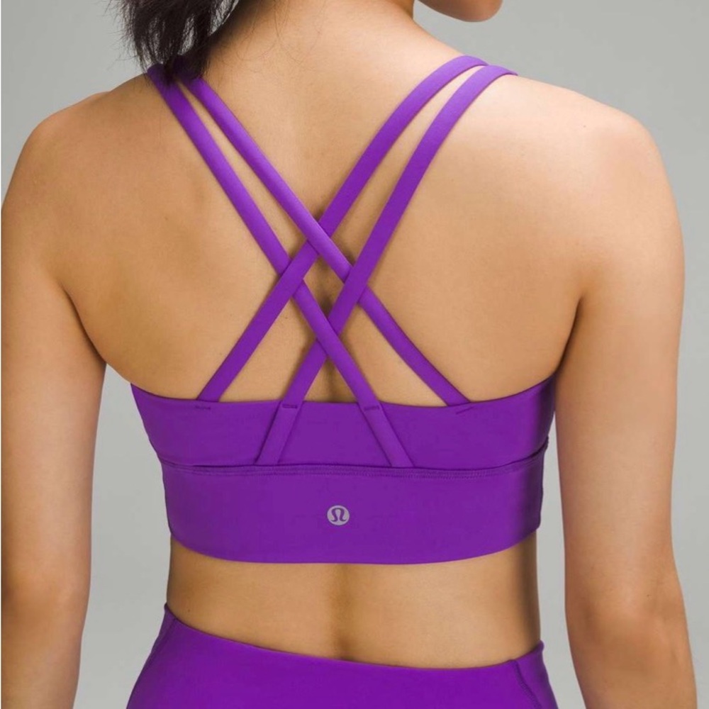 Lululemon Energy Longline Bra *Medium Support, B–D Cups - size 4 
Atomic Purple - Picture 2 of 3